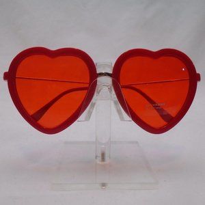 INTER OPTICAL RED HEART TRENDY FUN FESTIVAL DESIGNER SUNGLASSES CV